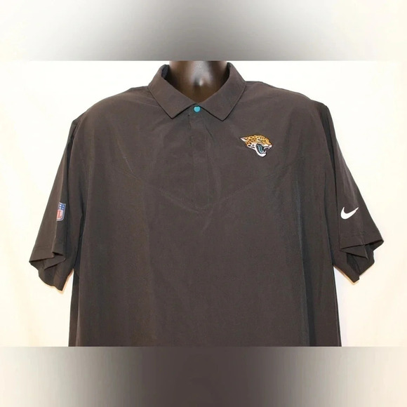 Men's Jacksonville Jaguars Nike Black Sideline UV Performance Polo Size XXL - Picture 2 of 13